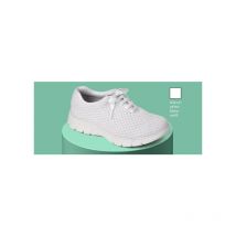 Zapatilla sanitaria tipo blucher con corte de rejilla y plantilla acolchada Dian calpe 40 Blanco