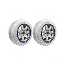 Carall - Calze Da Neve per Auto Omologate en 16662-1 Modello Bianco Standard Misura m