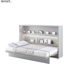 Cama abatible Lenart BED CONCEPT 05 120x200 horizontal gris mate