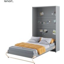 Cama abatible Lenart Concept Pro CP02 120x200 vertical gris mate