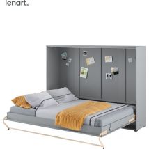Cama abatible Lenart Concept Pro CP04 140x200 horizontal gris mate
