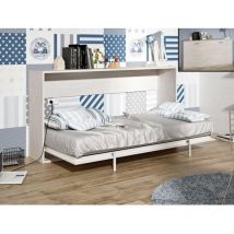 Cama abatible horizontal Mónica de 90 cm en color ártico.