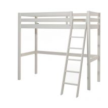 M&s - Cama Alta 90x200 con Somier Vipack Pino - Blanco