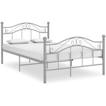 Furniture Limited - Estructura de cama de metal gris 120x200 cm