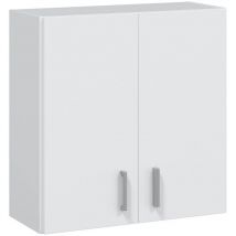 Fores Habitat S.l.u. - Mueble de pared Detroit, Armario auxiliar con 2 puertas, Mueble multiusos para baño o lavandería, 59x27h60 cm, Blanco
