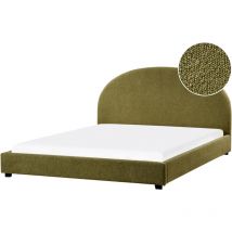 Cama con somier minimalista de tela 180 x 200 cm azul claro Vaucluse