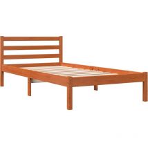 Estructura de cama sin colchón madera maciza marrón 75x190 cm vidaXL