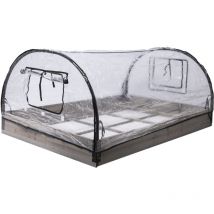 Werka Pro - Cuadrado de huerto de madera y invernadero 120x80x50cm