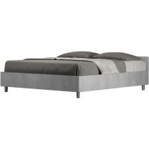 Cama Matrimonio Contenedor 160x190cm Gris Nuamo Concrete Versión: Con Caja De Almacenaje