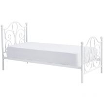Arredamento1 - Cama Houston 1355, Blanco, Individuales, 90x200, Somieres, 94x209x93cm