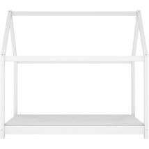 Cama infantil cot 160x80 cm blanco mate pino