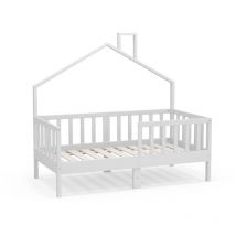 Cama infantil Justus, Blanco, 70x140 cm, Vitalispa