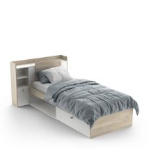 Befara - cama juvenil fulham - Roble Kronberg / Blanco