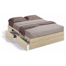 Cama Kendra Roble Canadian 156cm (ancho) x 37cm (alto)