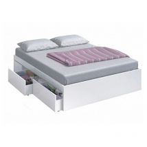 Cama Kendra Blanco Artik (Blanco Mate) 156cm (ancho) x 37cm (alto)