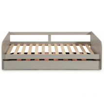 Cama nido Romina para colchones de 90 acabado gris Largo: 105 cm Ancho: 195.2 cm Alto: 60 cm