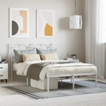 Cama para adulto,Estructura de cama de metal con cabecero,Armazón de cama blanca 120x200 cm XZZ1789667 MaisonChic