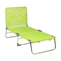 Cama playa multifuncion con asa aluminio fibreline pistacho