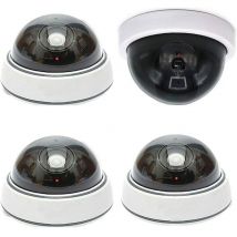 ZVD - Cámara domo simulada inalámbrica - Simulación de seguridad para exteriores - Aspecto realista - Paquete de 4