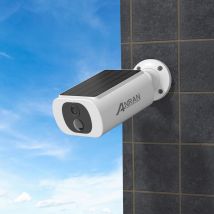 Anran - Cámaras de videovigilancia exteriores con Batería Recargabl Cámara de Panel Solar Integrado de Seguridad sin Cables, 2.4 GHz