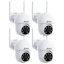 Anran - Cámaras de videovigilancia interiores y exteriores 5MP Cámara Vigilancia WiFi Exterior, Seguimiento Automático,Visión Nocturna Color, 24/7