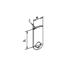 Came droite pour serrure batteuse 900 / 2800 / 8800-01 Argent 25 mm
