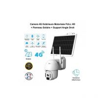 ME - Ca ra 4G extérieur motorisée full hd Solaire, Vision 92° ir, Contrôlable à distance - nano sim 300Mo offert, Micro et Haut Parleur Intégré