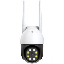 Caméra de sécurité extérieure 1MP, dôme ptz wifi 720P, vue à 360°, vision nocturne, deux canaux audio, détection de mouvement, accès à distance via