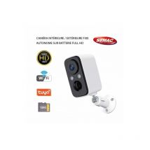 ME - Caméra Intérieure Extérieure sur batterie Full hd P990432 + Carte Micro sd 128G - 1080P Wifi Détection de mouve nt Vision nocturne