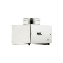 Camera raccolta ceneri per tubo da 80mm in acciaio inox 8 decimi