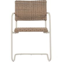 Camille Gartenstuhl Polyrattan natur, grau.
