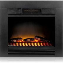 Classicfire - Classic Fire 54211, Stufa elettrica Chicago da incastonare a muro effetto caminetto, illuminazione a led e due elementi di