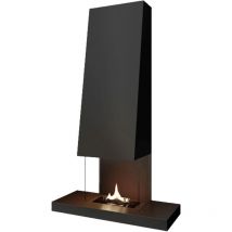 Tenderflame - Caminetto da parete ricaricabile Raff Nero