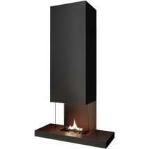 Tenderflame - Caminetto da parete ricaricabile Riff Nero