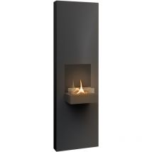 Tenderflame - Caminetto da parete ricaricabile Rock Nero