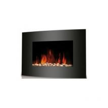 Caminetto elettrico a parete 900-1800w effetto fuoco led telecomando 66x15x52h