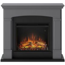 Tagu - Caminetto Elettrico da Pavimento Helmi Finto Camino in Legno