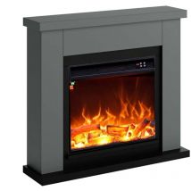 Caminetto Elettrico Paolo Terra e Parete Cm 88,3x99x25 Fuego Fuego Paolo Antracita