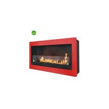 Tecno Air System - Biocamino da parete verona 45 x 85 x 18 cm 3,0 kw rosso