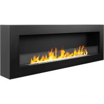Wand-Bioethanolkamin Biokamin 120x40 siena 120 Schwarz