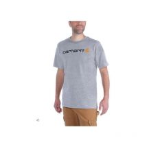 Carhartt - Camiseta mc Core Logo 103361 034 Gris jaspeado - Talla m - S1103361034M