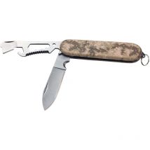 Camouflage Campingbesteck Joker 3-teiliges Campingbesteck mit 10,5 cm langem Fasergriff. Inklusive Nylonscheide. JKR0708.