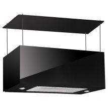 Samet - Campana extractora de isla de cristal negro de 60 cm Diamond