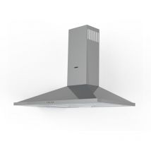 Campana extractora piramidal de acero inoxidable de 90 cm con luz led Samet Eolo