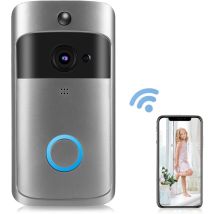 Campanello Wireless con Smart Camera, Videocamera Campanello Wireless WiFi con Rilevatore di Movimento, Telecamera di Sicurezza WiFi da 2,4 GHz con