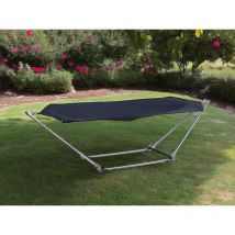 Hängematte venice Blau faltbar, Ständer & Tragetasche, bis 150 kg