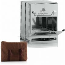 Grill pieghevole in acciaio inox 22 x 20,5 x 27 cm Grill pieghevole da campeggio all'aperto - Campfeuer