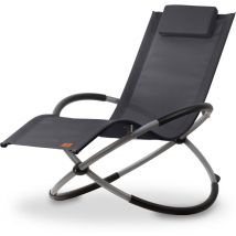 Campfeuer - Relaxliege, Anthrazit, Gartenliege Klappbar Sonnenliege Schaukelsessel Schwungliege
