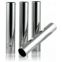 Campfeuer - tubos de estufa de acero inoxidable 4 piezas ø 6 cm, longitud 32,5 cm, para estufa de gas, estufa de tienda ZO2, ZO3, ZO4