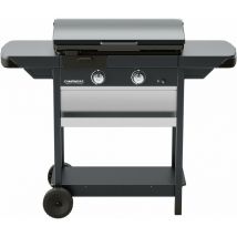 Campingaz - plancha gaz sur chariot ex Plus - 2800 cm² - Plaque fonte émaillée avec couvercl